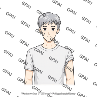 Adult gender neutral anterior with rolled up sleeve