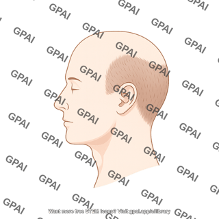 Male balding bald lateral