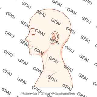 Adult head gender neutral lateral hairless 155