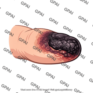 Gangrenous toe