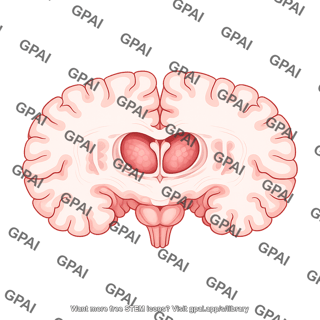 Brain horizontal cut at thalamus 01