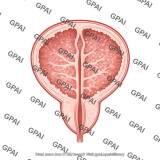 Prostate gland half cross section