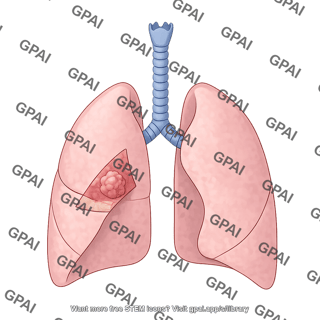 Lung cancer surgery wedge resection human