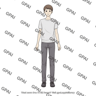 Adult gender neutral underweight anterior clothed