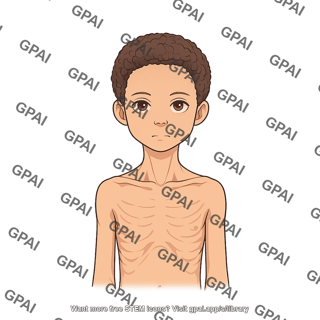 Child 6 head gender neutral underweight anterior