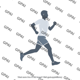 Adult running male lateral silhouette