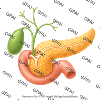 Pancreas with gallbladder duct and duodenum 628