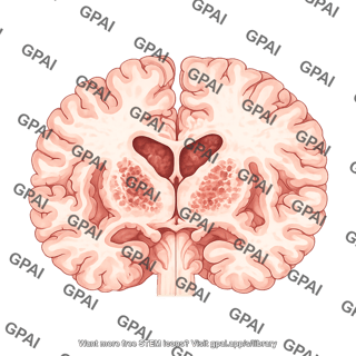 Brain with alzheimer s coronal cut at basal ganglia