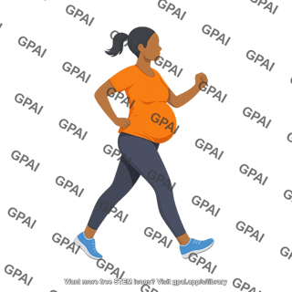 Pregnant mother exercising