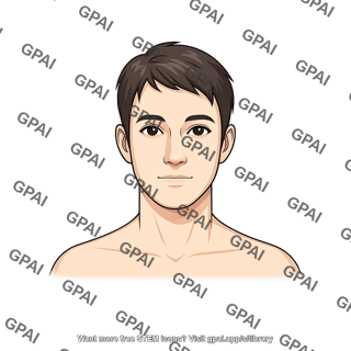 Adult male head anterior