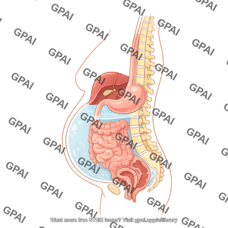 Adult female sagittal with ascites