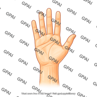 Hand palmar view