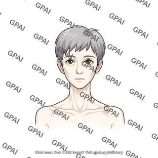 Adult head gender neutral underweight anterior