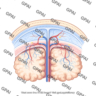 Meninges cross section