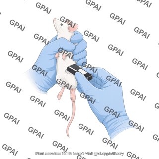 Mouse held by hand with pam device