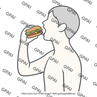 Adult eating gender neutral lateral silhouette 811