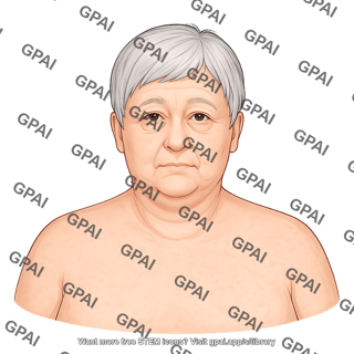 Elderly adult head gender neutral stage i obesity anterior 5