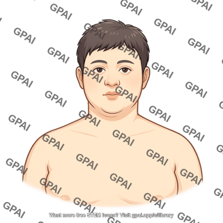 Adult 3 head gender neutral stage i obesity anterior 547