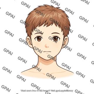 Child 4 head gender neutral anterior 881