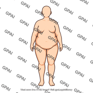 Adult female obese anterior silhouette