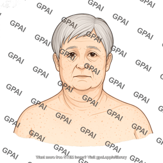 Elderly adult head gender neutral stage i obesity anterior