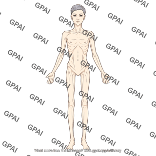 Adult 4 head gender neutral underweight anterior 75