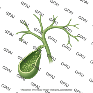 Gallbladder with biliary tree cut