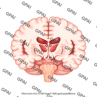 Brain coronal cut at thalamus caudal