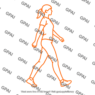 Adult walking female lateral silhouette 434