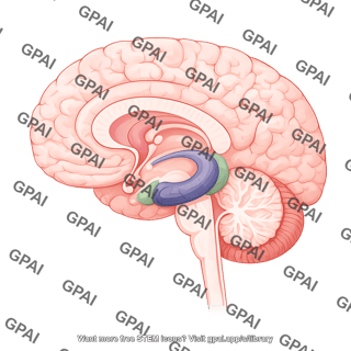 Brain sagittal cut limbic system 539