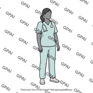 Female with scrubs