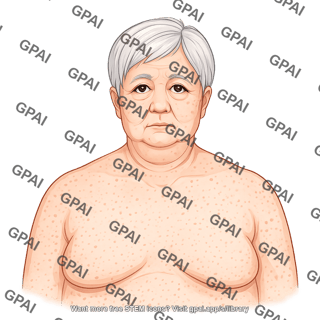 Elderly adult 3 head gender neutral stage i obesity anterior