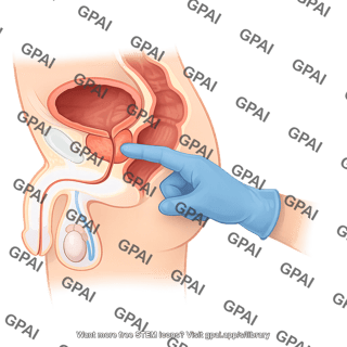 Adult male prostate exam sagittal section 564