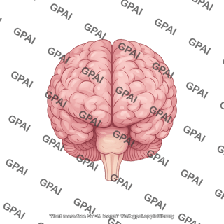 Brain frontal view