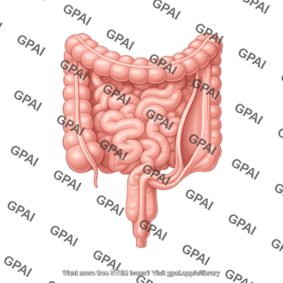 Intestines human with j pouch