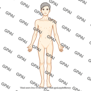 Adult 1 head gender neutral underweight anterior 726