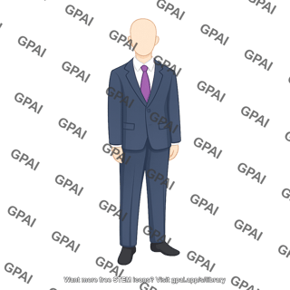 Gender neutral person with business suit