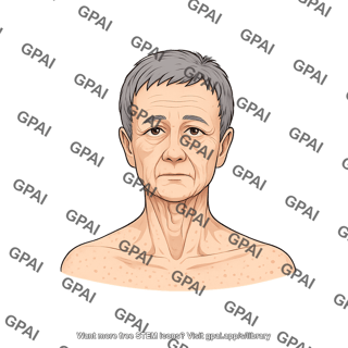 Elderly adult 5 head male anterior