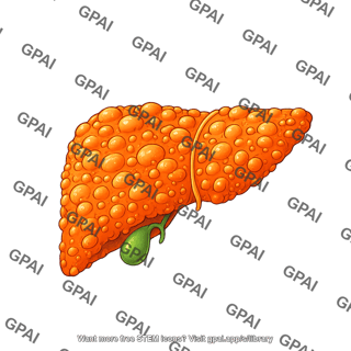 Liver cirrhosis with gallbladder