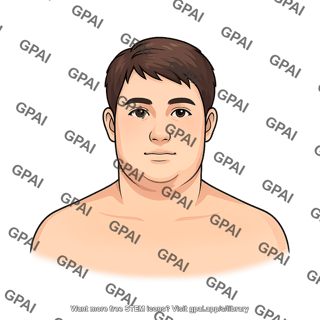 Adult male stage i obesity head
