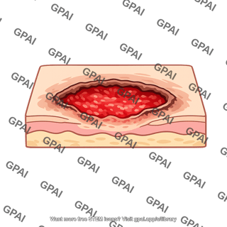 Skin ulcerated