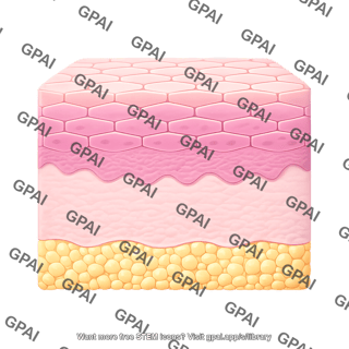 Skin epithelium 3d with epidermic cells