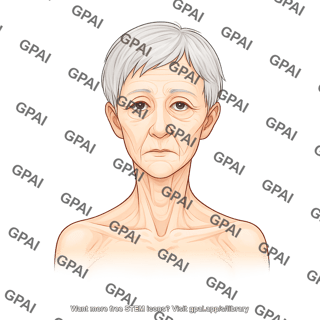Elderly adult head 5 gender neutral underweight anterior 292