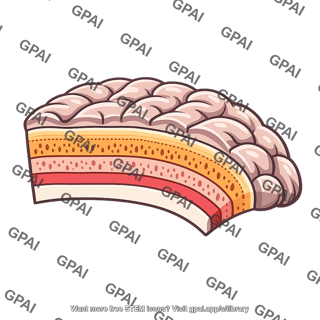 Cerebral cortex cross section