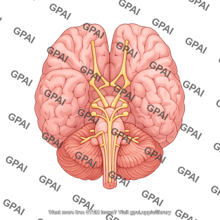 Brain inferior view