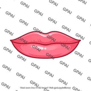 Glossy pink lips