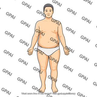 Adult 6 male stage i obesity head 259