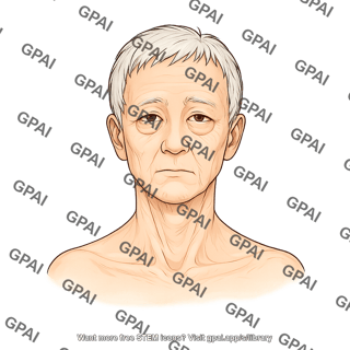 Elderly adult 2 head male anterior 462
