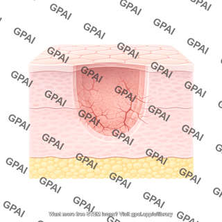 Skin epithelium fibrosis stage 1