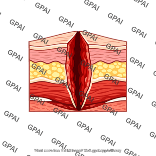 Deep wound